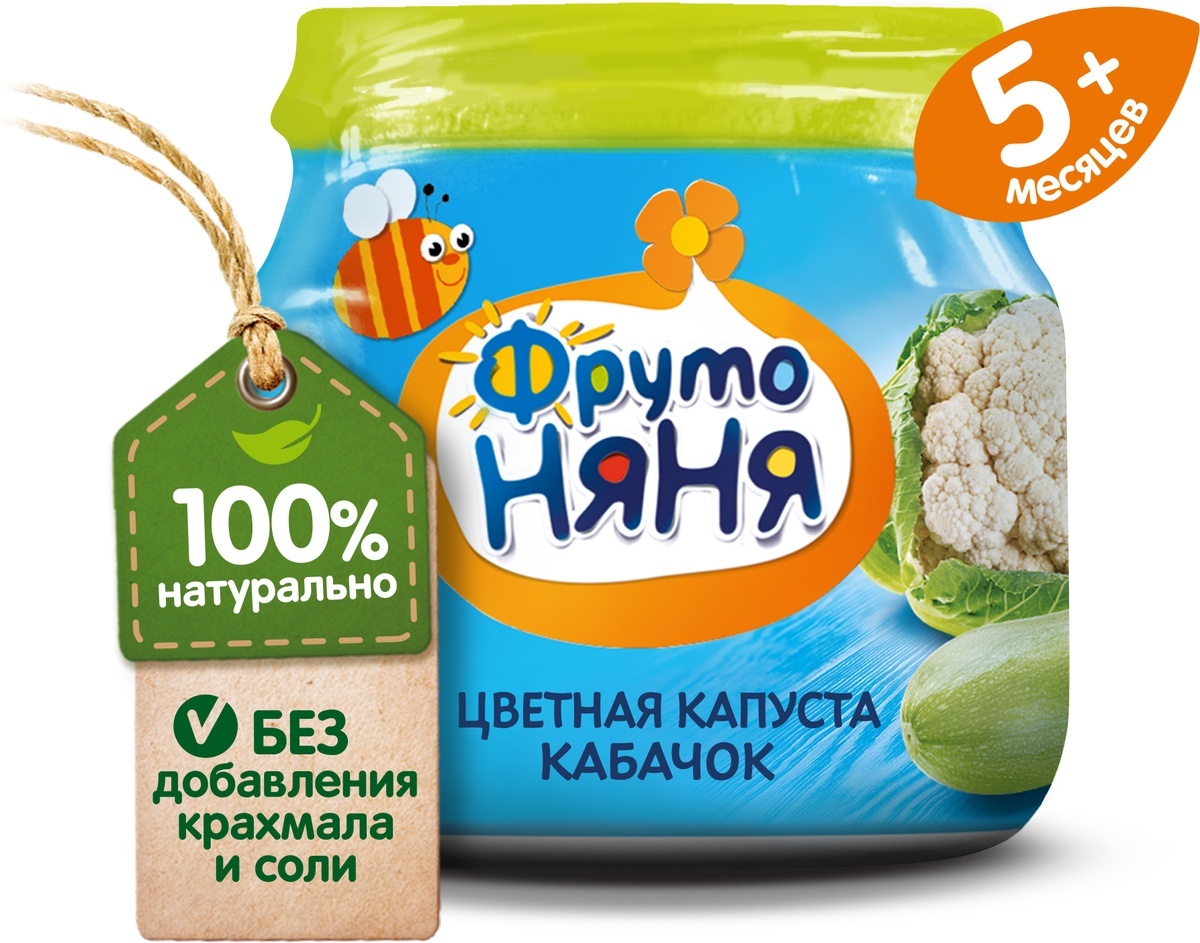 Овощное пюре фрутоняня капуста цветная 80г