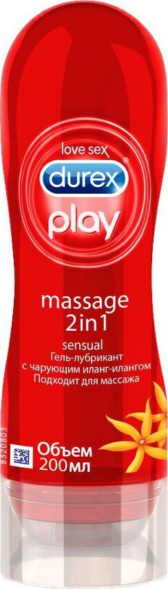 Интимная смазка и гель для массажа DUREX Massage 2in1 Sensual, с чарующим Иланг-Илангом, 200мл - изображение
