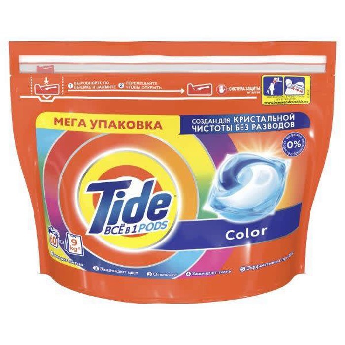 Капсулы для стирки Tide "Color", 60 шт