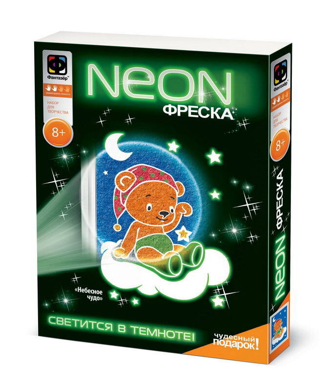 Набор для творчества Фантазер Фреска NEON Небесное чудо Мишка в колпачке