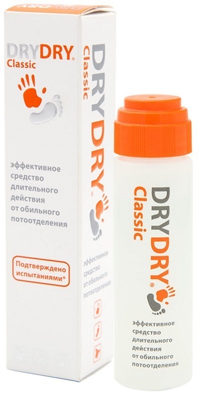Dry Dry Classic антиперспирант от обильного потоотделения, 35мл.