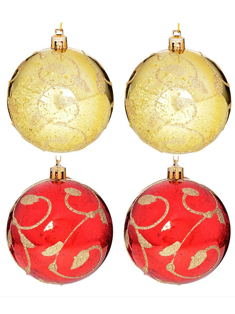 набор шаров новогодних 10см 3шт алия золото 2155333. набор шаров kaemingk метель арт. елочные игрушки decoris. красные елочные шары на елке. украшение елки золото с красным.