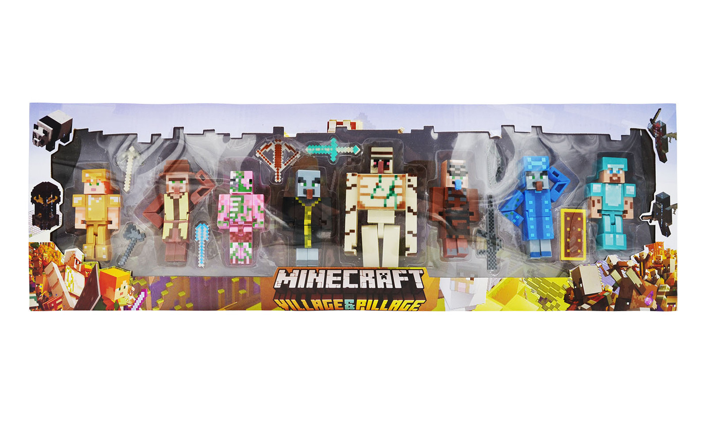 Игровой набор Майнкрафт из 8 персонажей Maincraft Village Illusory ...