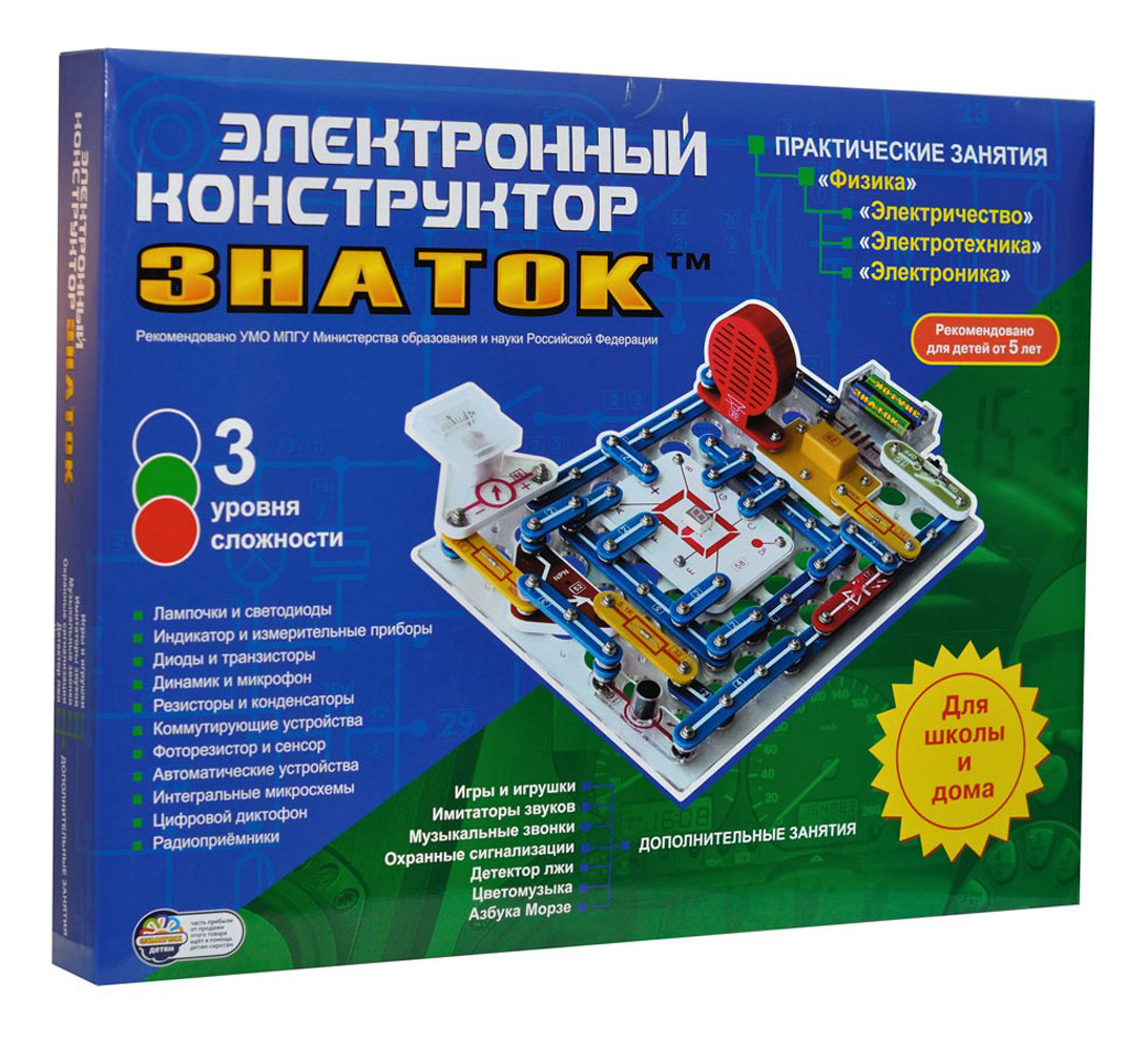 Игрушка электронный конструктор 999 схем + Школа 999-Znat+Sh Знаток -  купить с доставкой по выгодным ценам в интернет-магазине OZON (217593226)