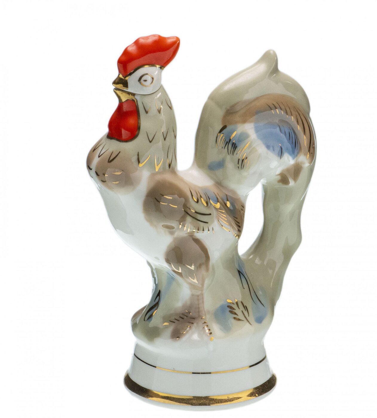 Штоф "Петух", фарфор, роспись, Городницкий фарфоровый завод, СССР, 1962 ...