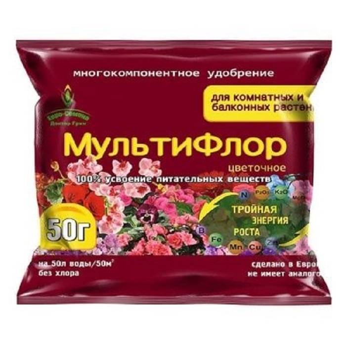 Комплексное минеральное удобрение "МультиФлор" (для комн. и балконных ...