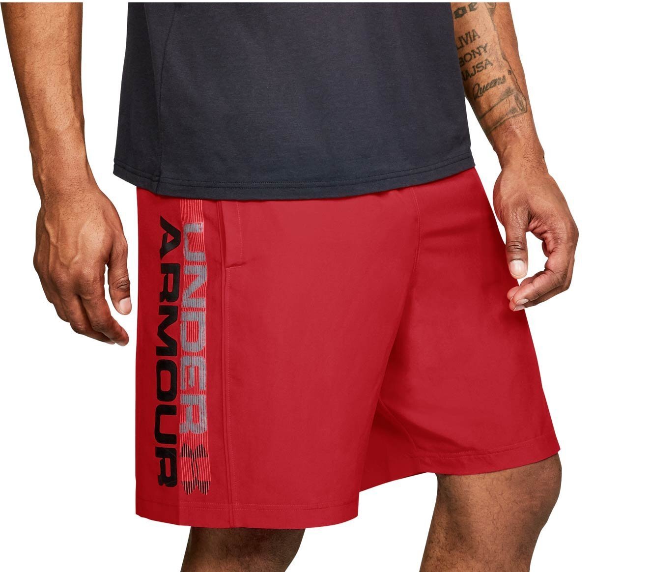 men's ua woven graphic wordmark shorts