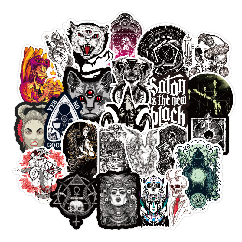Набор наклеек Готические Демоны 50шт./Gothic Demons sticker pack 50pcs ...
