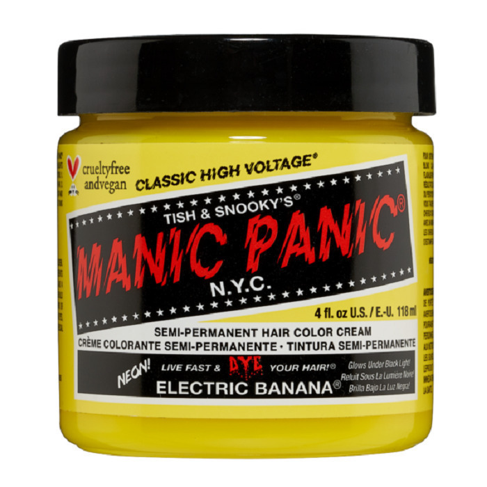 MANIC PANIC Классическая желтая краска для волос - Electric Banana - Светится в УФ