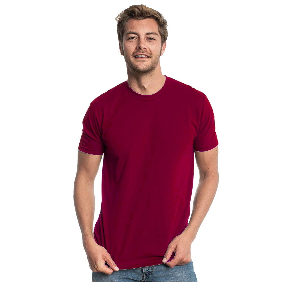 Бордовая футболка мужская