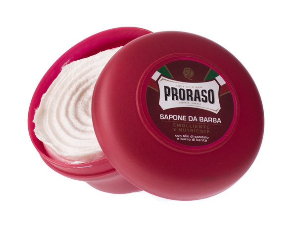 PRORASO Мыло для бритья питательное с маслом сандала и маслом ши муж., 150 мл