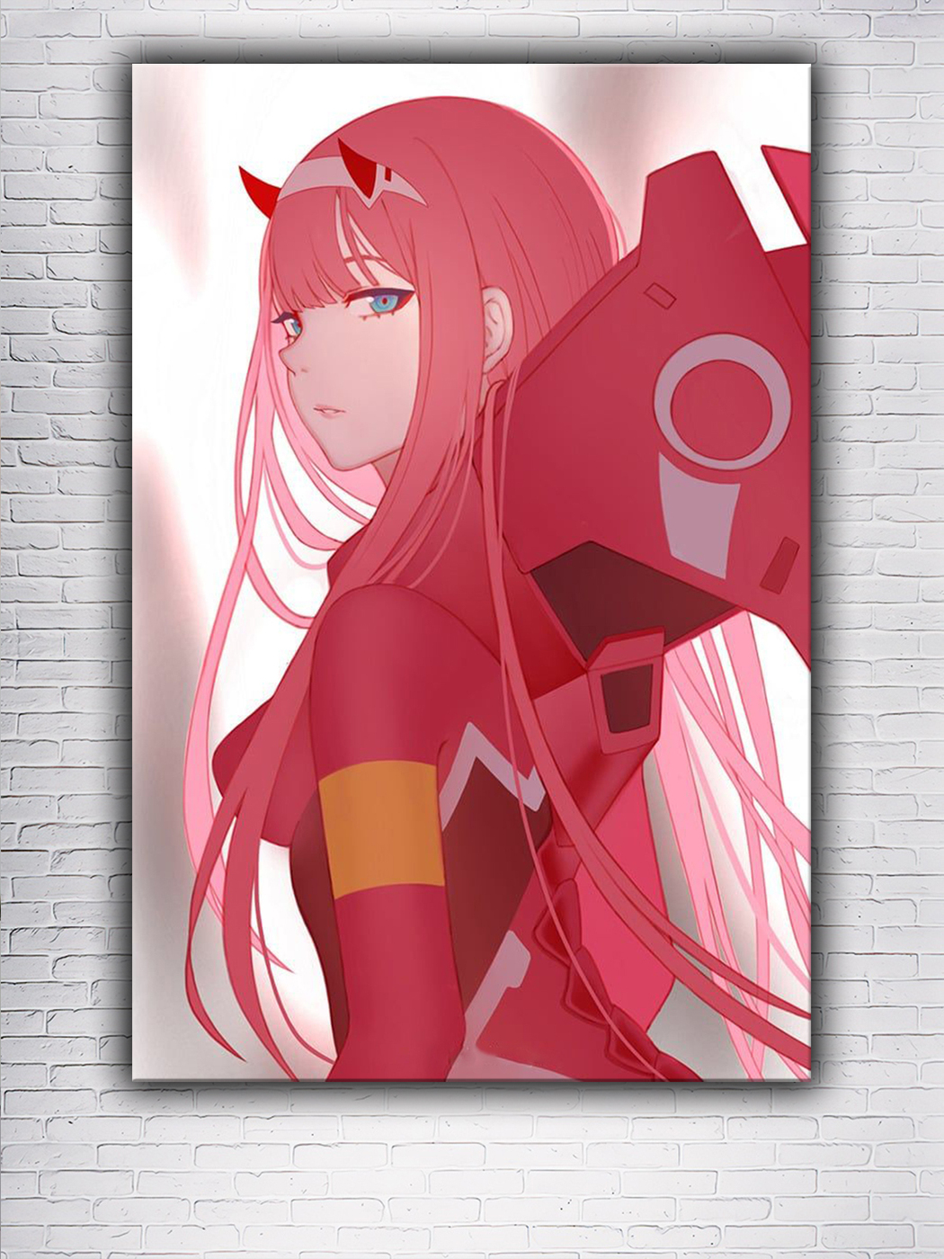 Зеро стена. Zero two картина на стену. Милый во Франксе нарисованный на холсте. Zero two рисовать.