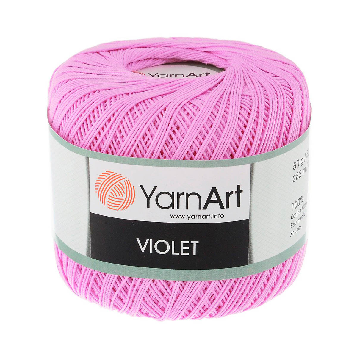 Пряжа YARNART 'Violet' 50гр 282м (100% мерсеризованный хлопок) (0319 сирень), 6 мотков