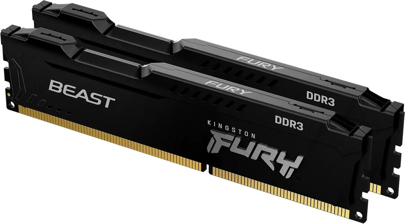 KingstonFuryОперативнаяпамятьBeastBlackDDR31866МГц2x8ГБ(KF318C10BBK2/16)