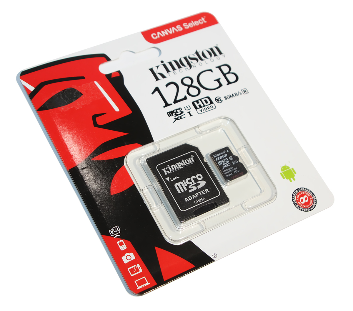 Карта памяти microsd kingston 32gb canvas select plus