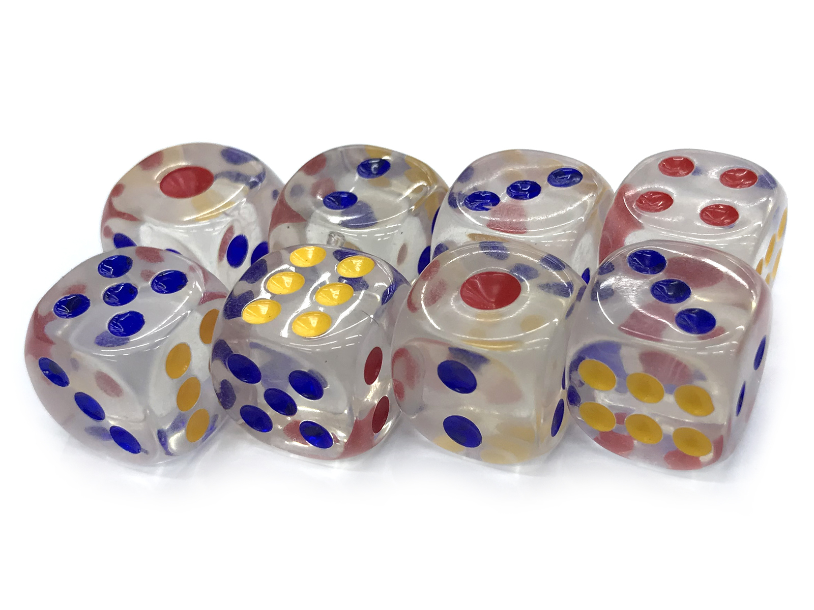 Кубики игровые (зары, кость) Sportsteel, прозрачные , 15мм, комплект ...