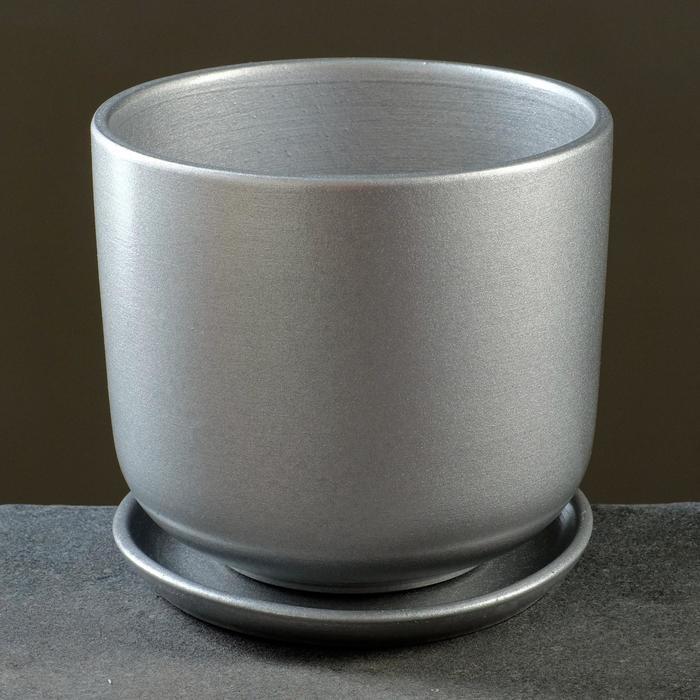 Горшок для цветов "Металлик" № 3 (D15) Цилиндр, 2,5 л