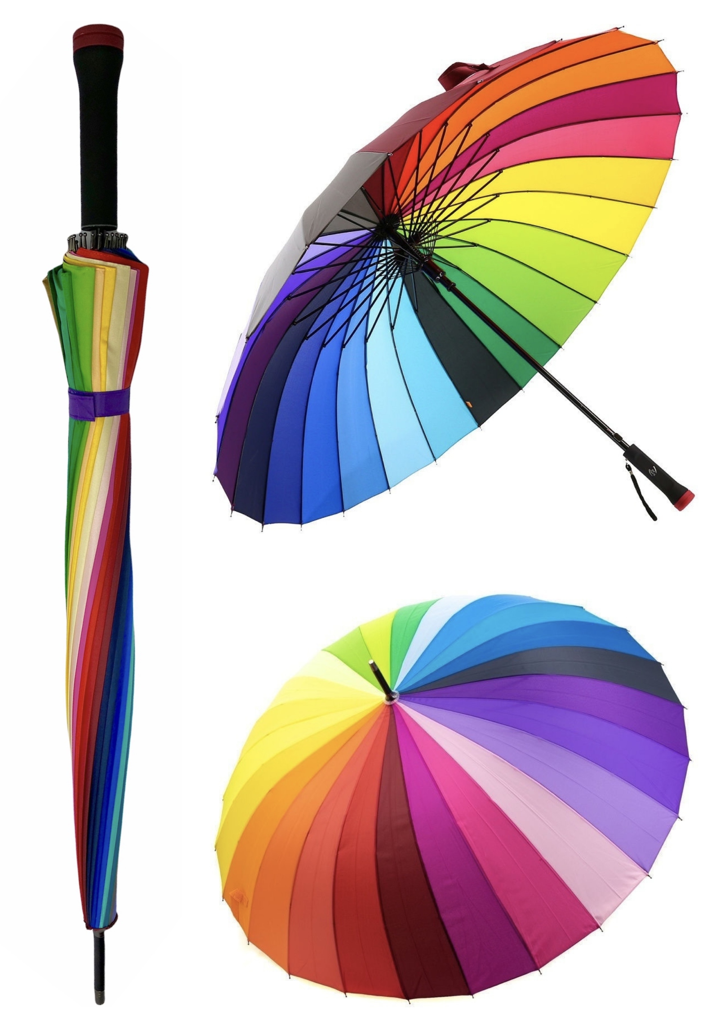 Зонт трость радуга