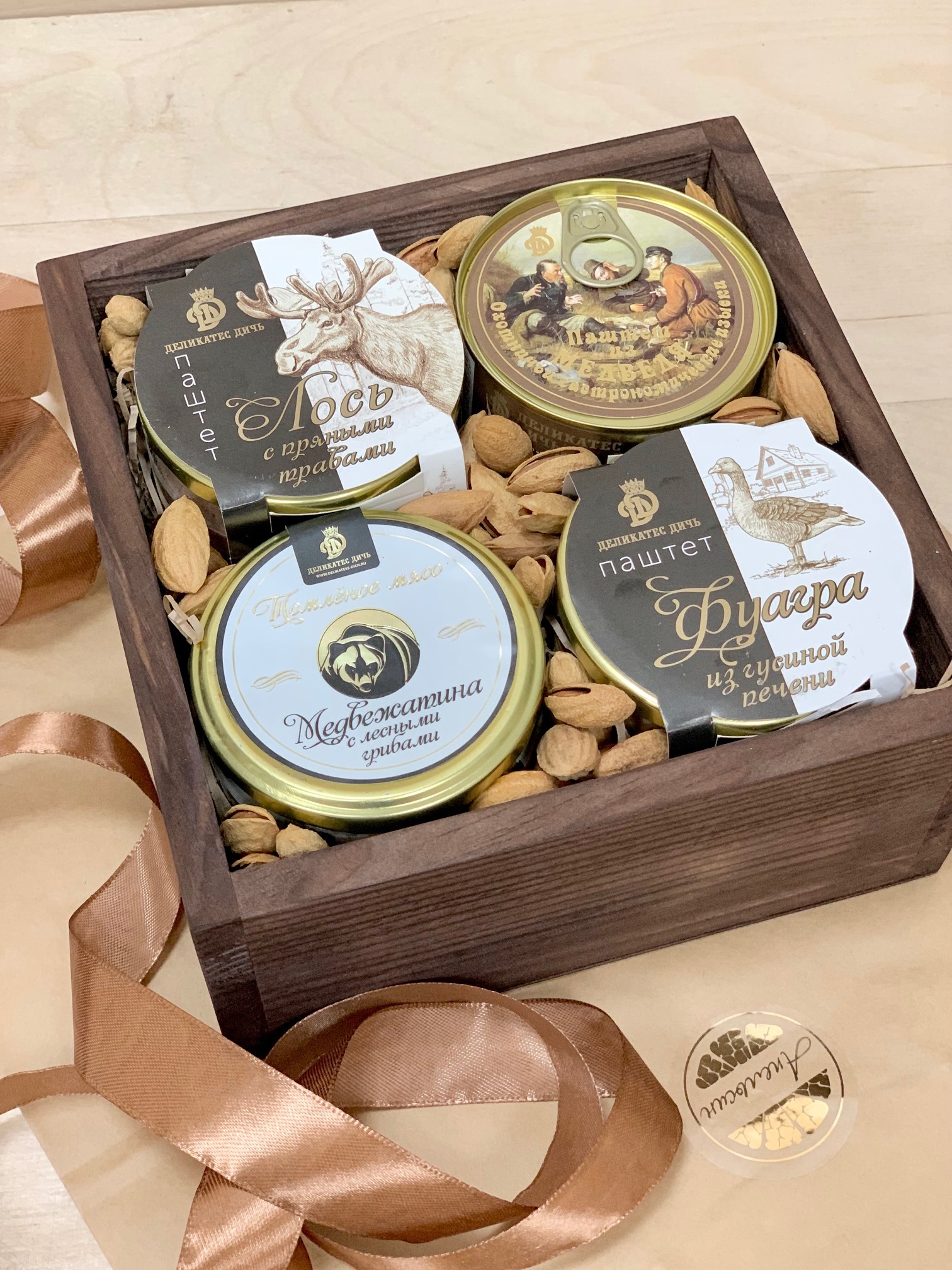 деликатес дичь подарочные наборы. подарочный набор паштетов. набор паштетов деликатес дичь. набор из паштетов. подарочный набор "с дичью".