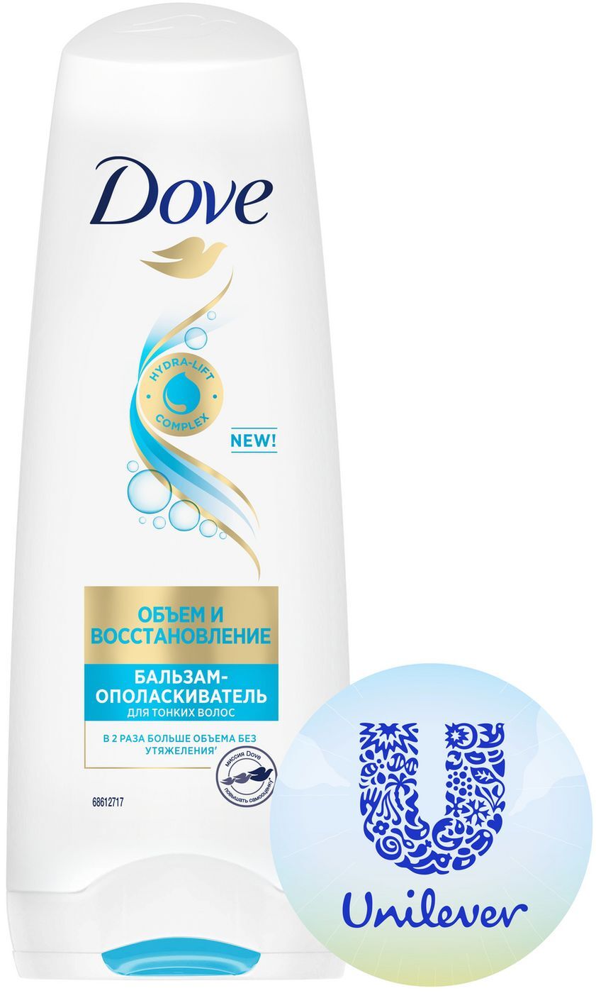Dove Hair Therapy бальзам-ополаскиватель для тонких волос объем и ...