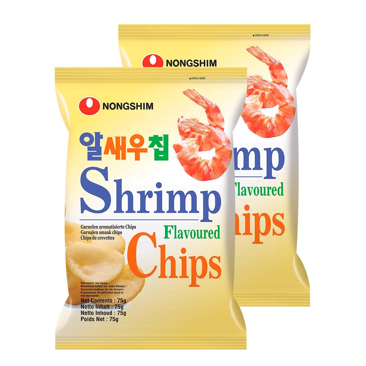 Чипсы креветочные Crispy Nongshim, 75 г х 2 шт — купить в интернет ...