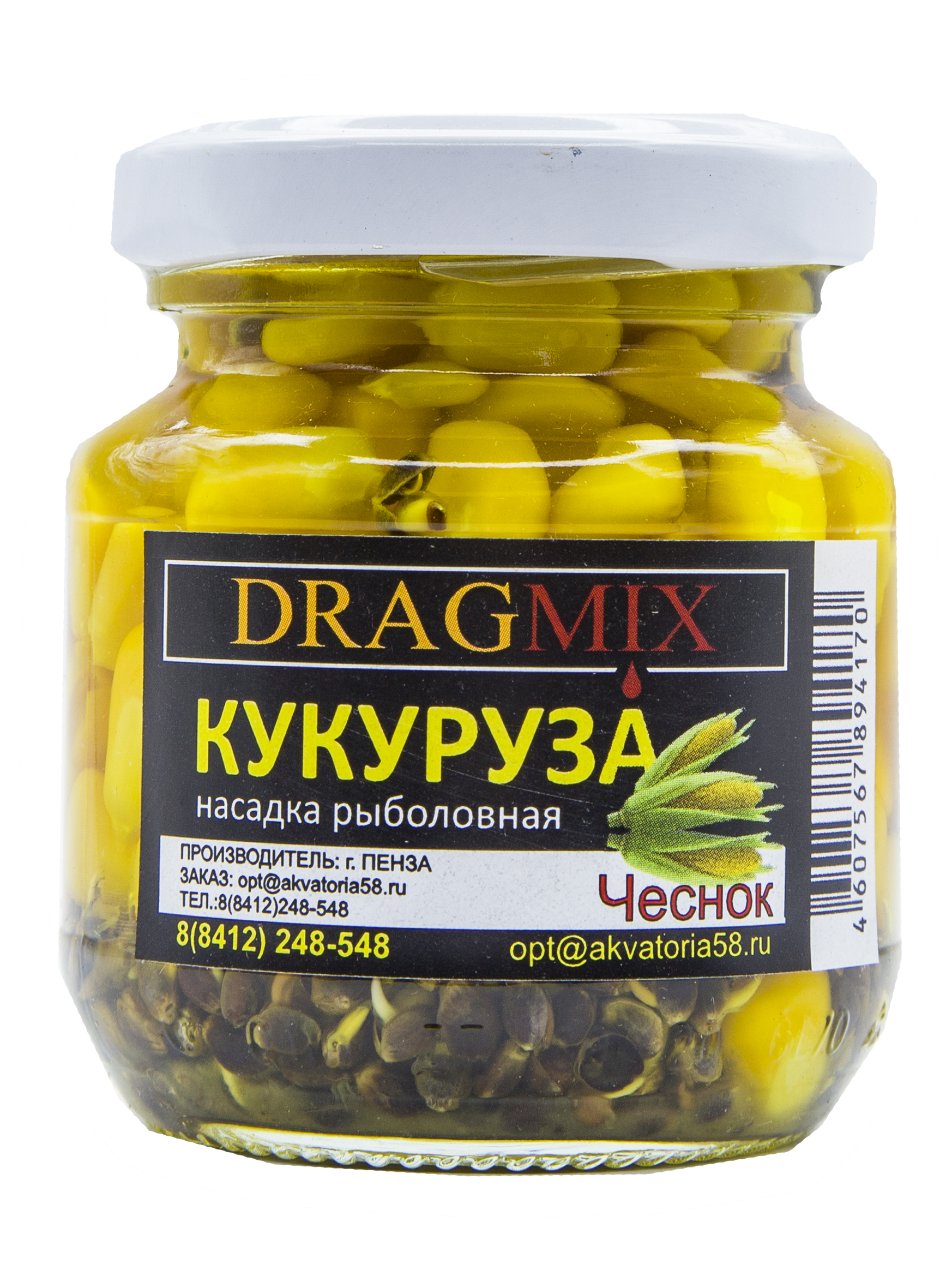 КУКУРУЗА консервированная DRAGMIX 105гр. ЧЕСНОК