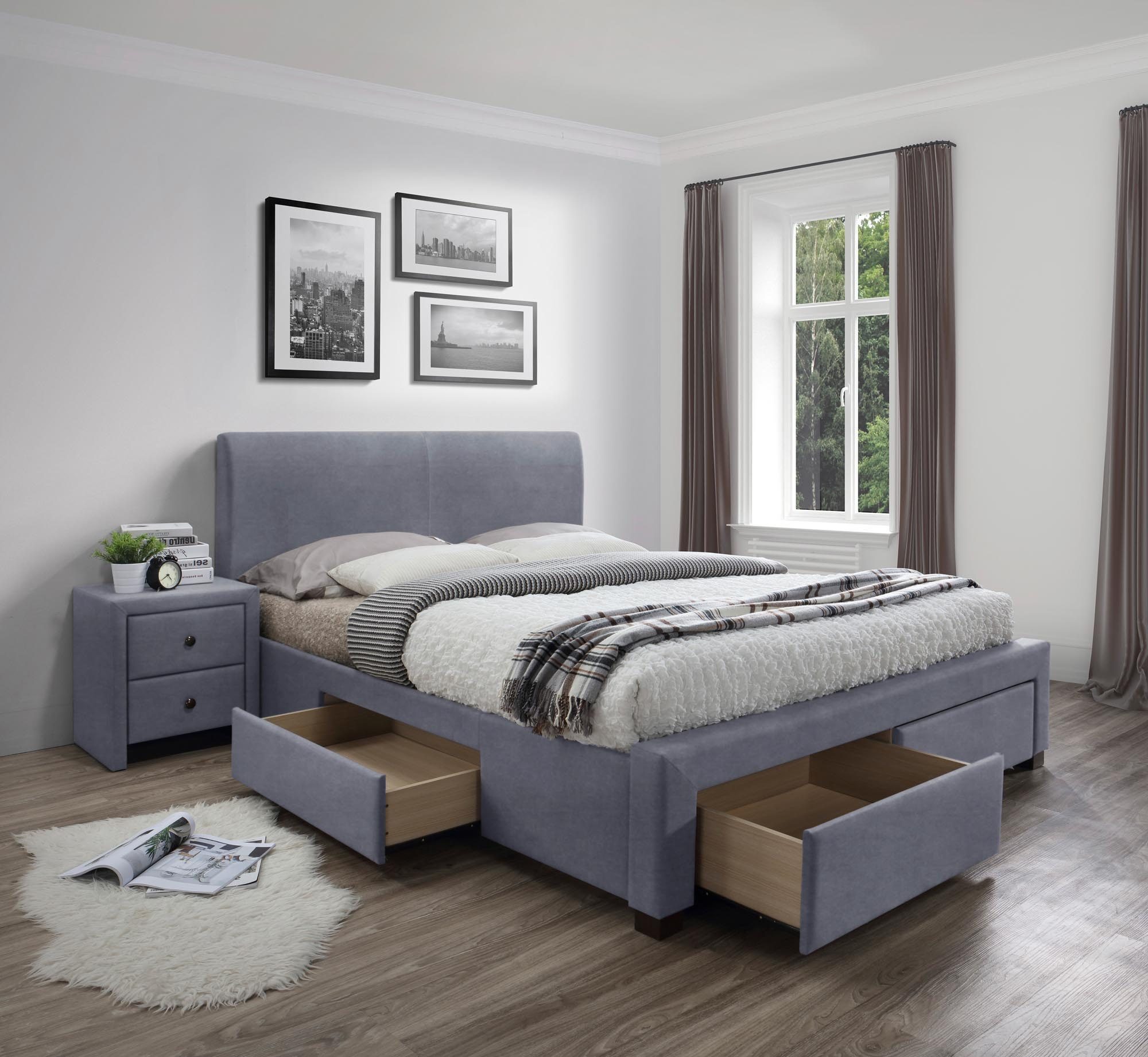 Кровать Halmar Modena серый