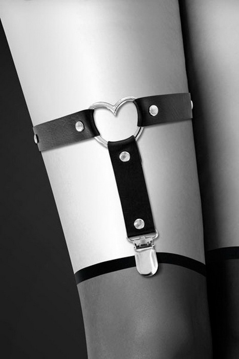 Гартер Bijoux Pour Toi с металлическим сердцем, чёрный 6060090010 - Bijoux Pour Toi - Подвязки, цепочки на щиколотку - Купить