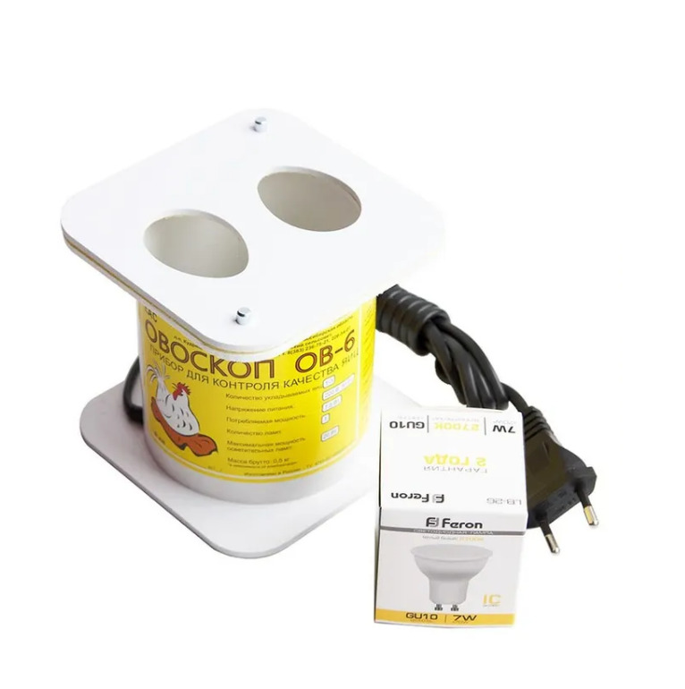 Овоскоп для яиц Несушка ОВ-6 на 2 яйца