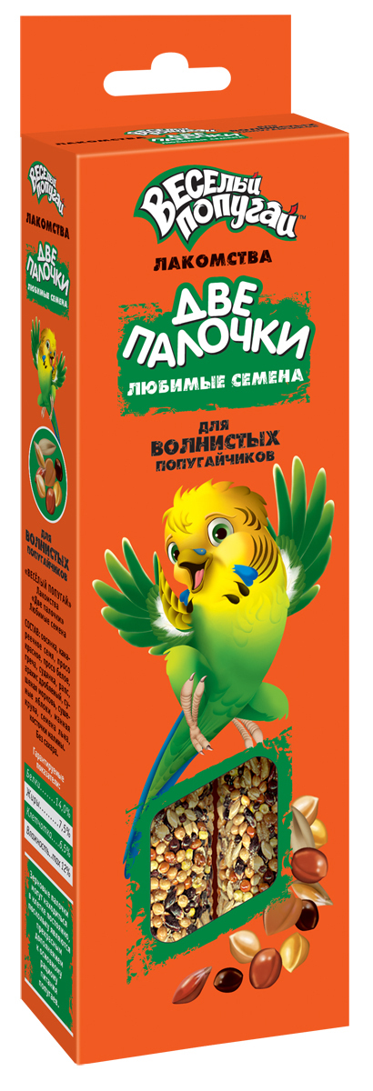 LOLO Pets Smakers Лакомство для волнистых попугаев 3/1 (фрукты/мед/яйцо) (арт. LO 72109)