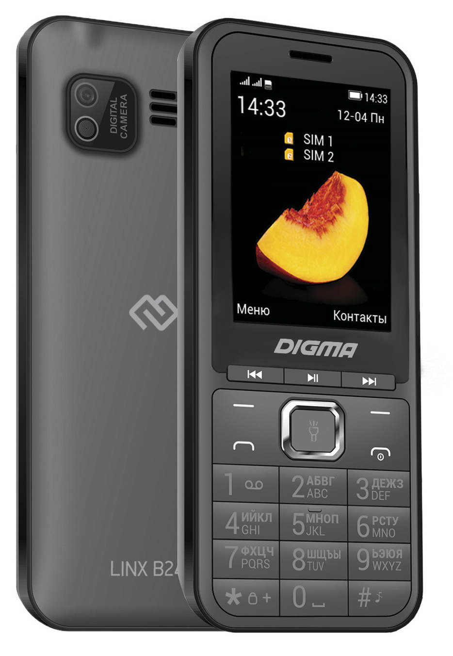 Мобильный телефон Digma LINX B241, серый - купить по выгодной цене в ...