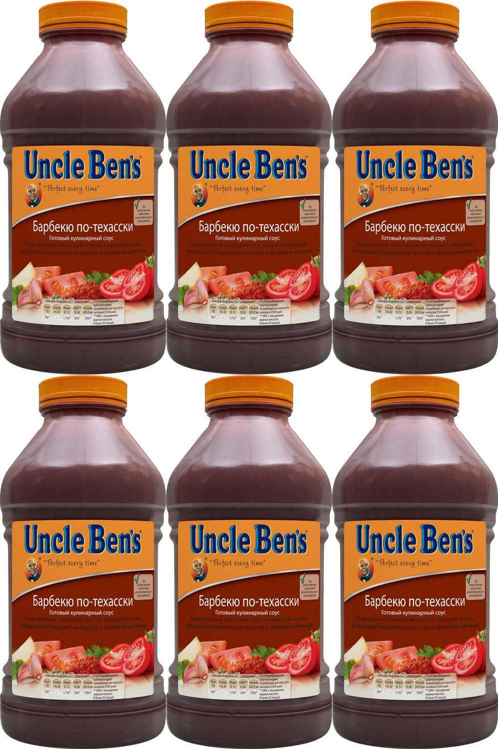 Соус Uncle Ben's Техасский барбекю с овощами, набор: 6 штук — купить в ...
