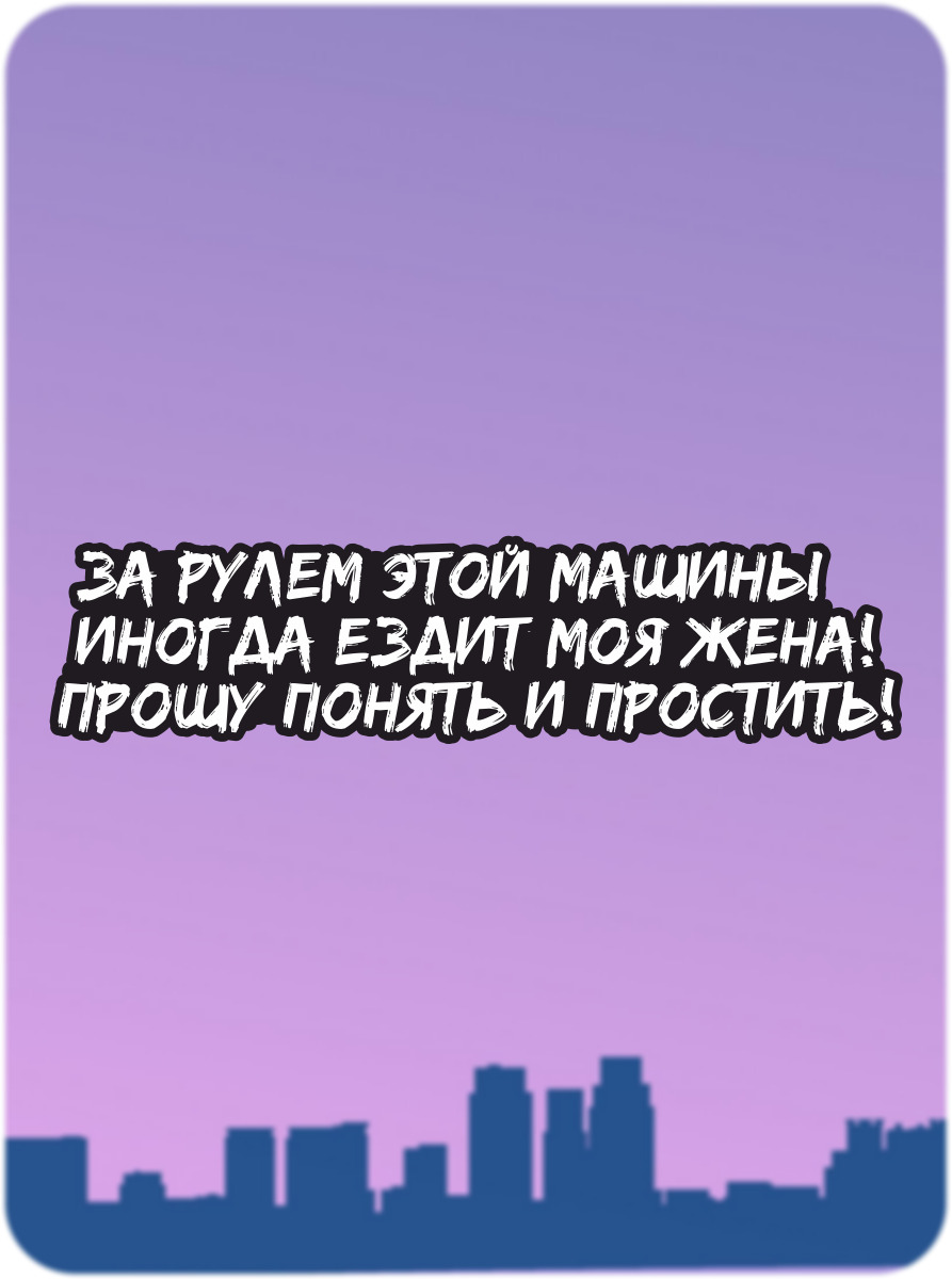 Наклейка на авто, на автомобиль, авто тюнинг За рулем этой машины иногда ездит  моя жена 20x5 см. - купить по выгодным ценам в интернет-магазине OZON  (473497520)