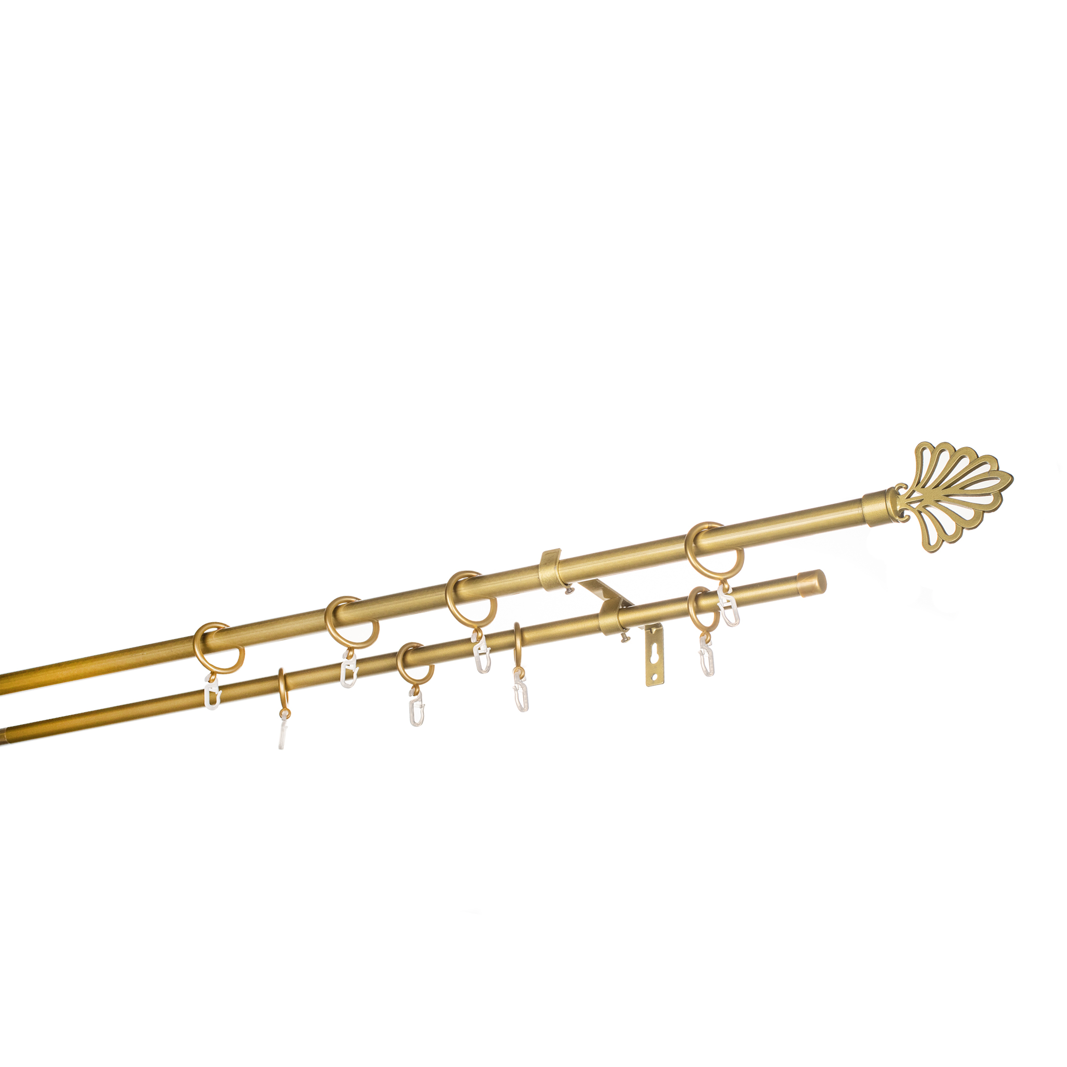 Карниз однорядный раздвижной «руч», 160-300 см, цвет золотой антик