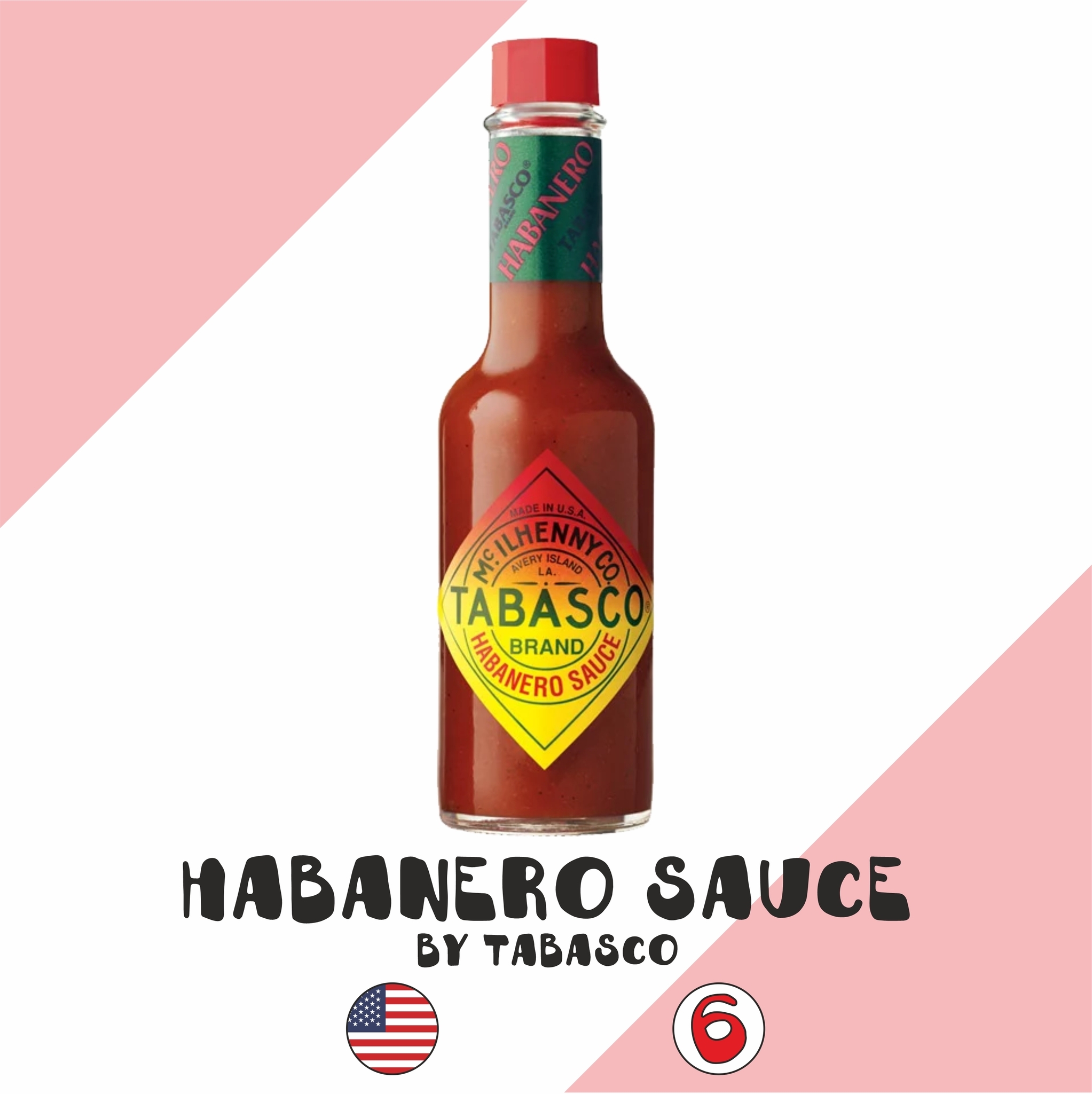 Tabasco соус острый "Хабанеро/Habanero sauce" (Табаско), 60мл