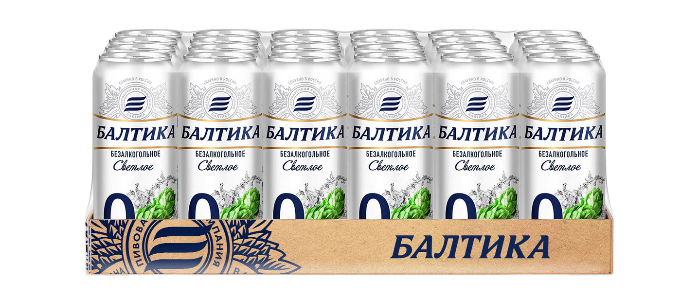 Пиво Балтика №0 светлое безалкогольное пастеризованное 0.5% 450 мл по 24 банки — купить в интернет-магазине OZON с быстрой доставкой