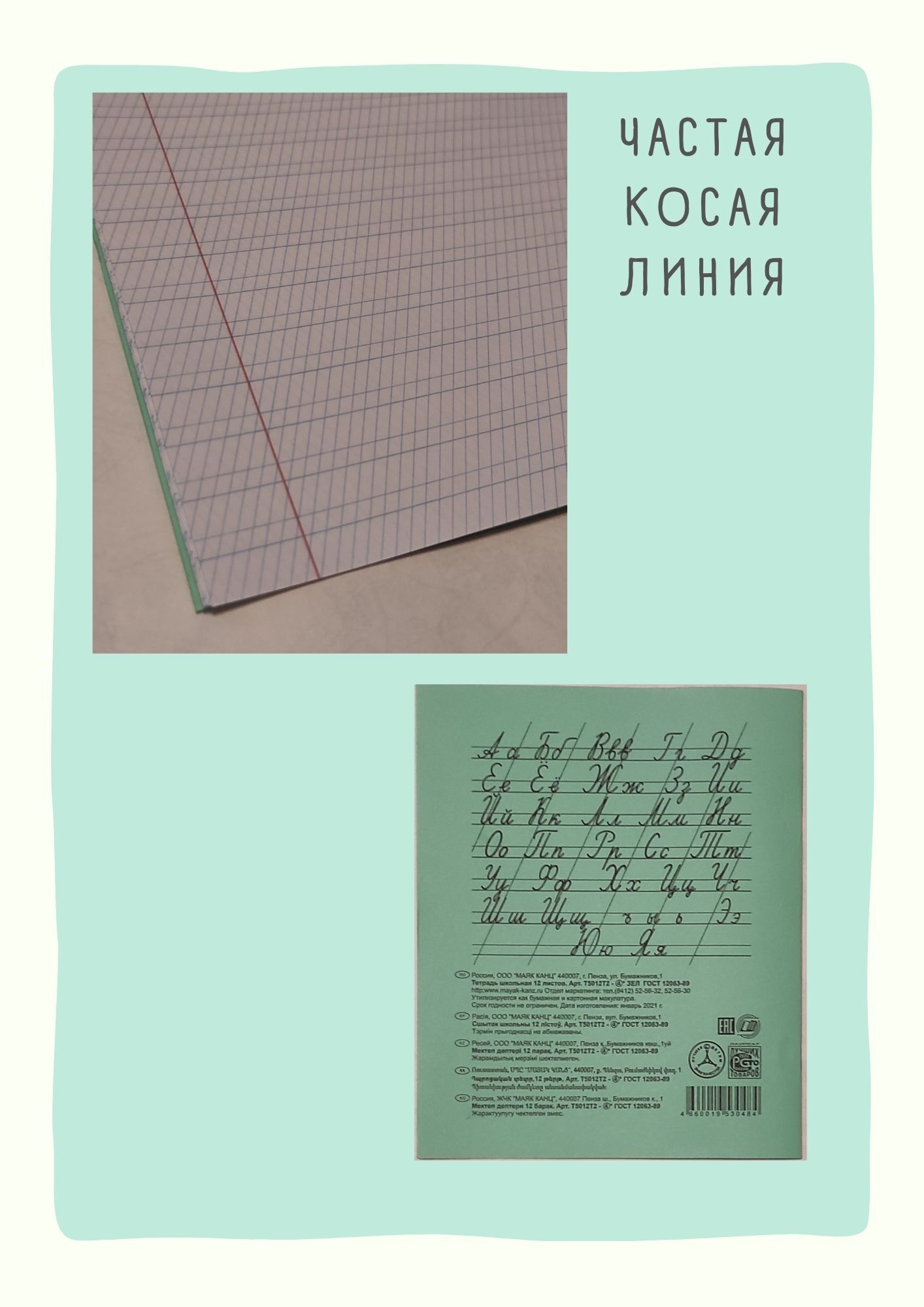 ТетрадьA5(14.8×21см),A5(14.8×21см),листов:12