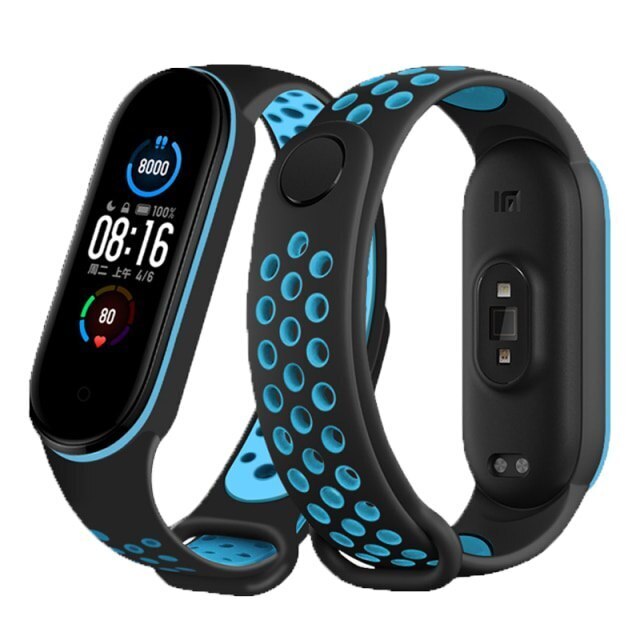 Силиконовый ремешок для фитнес браслета Sport Xiaomi Mi Band 5 / Mi ...