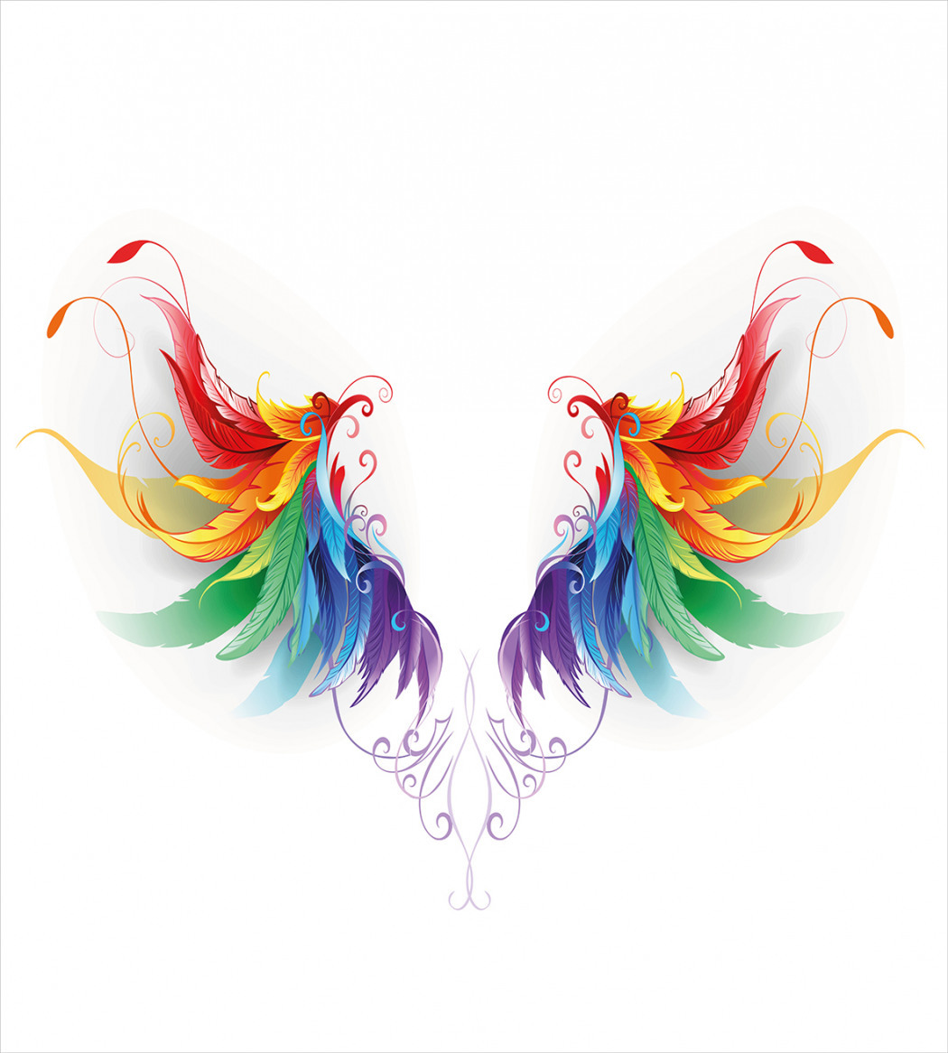 Разноцветные Крылья ангела