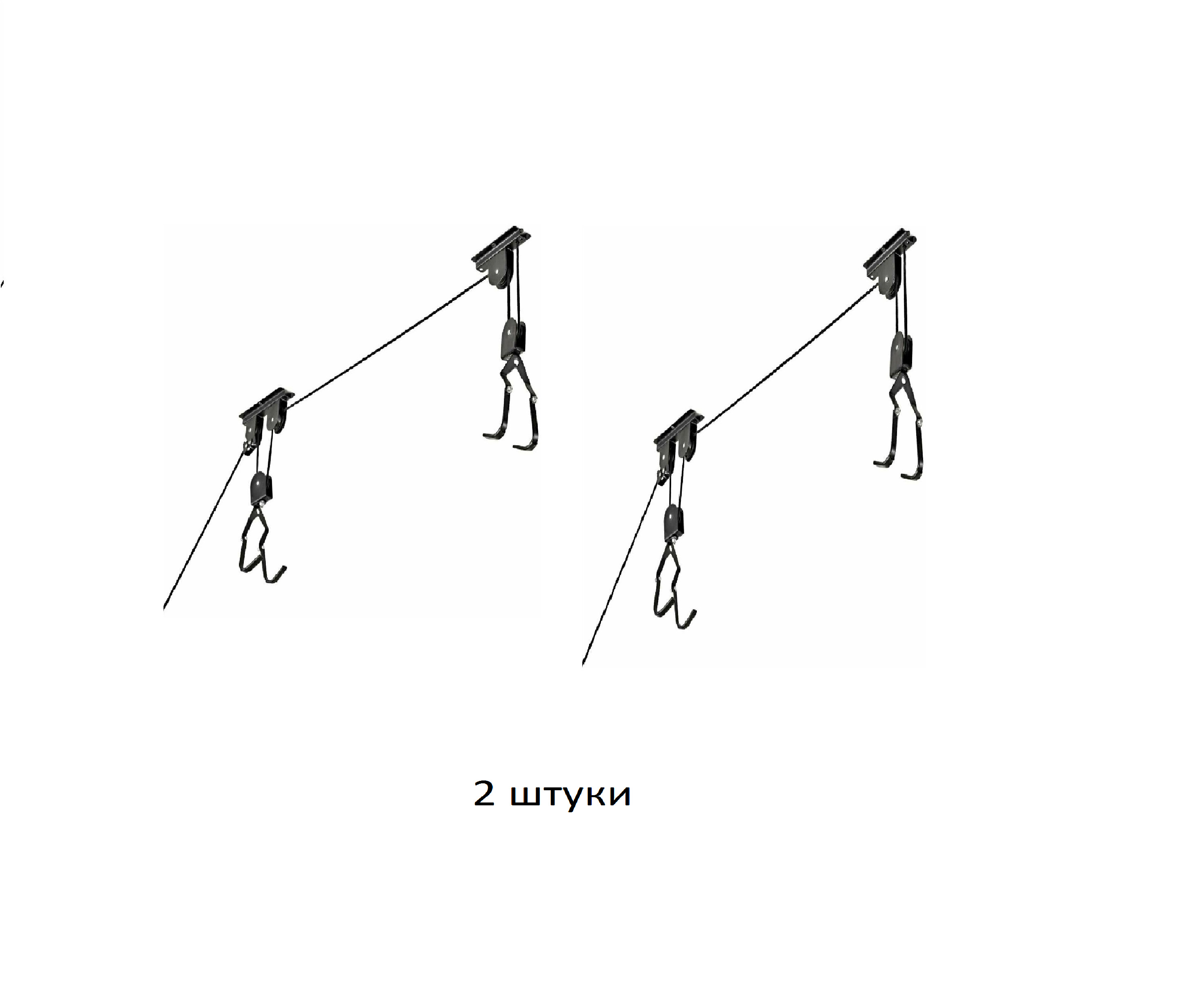 Подъемный механизм для хранения велосипеда (лодки, кунга) на потолке, RC-1294- 2 шт.