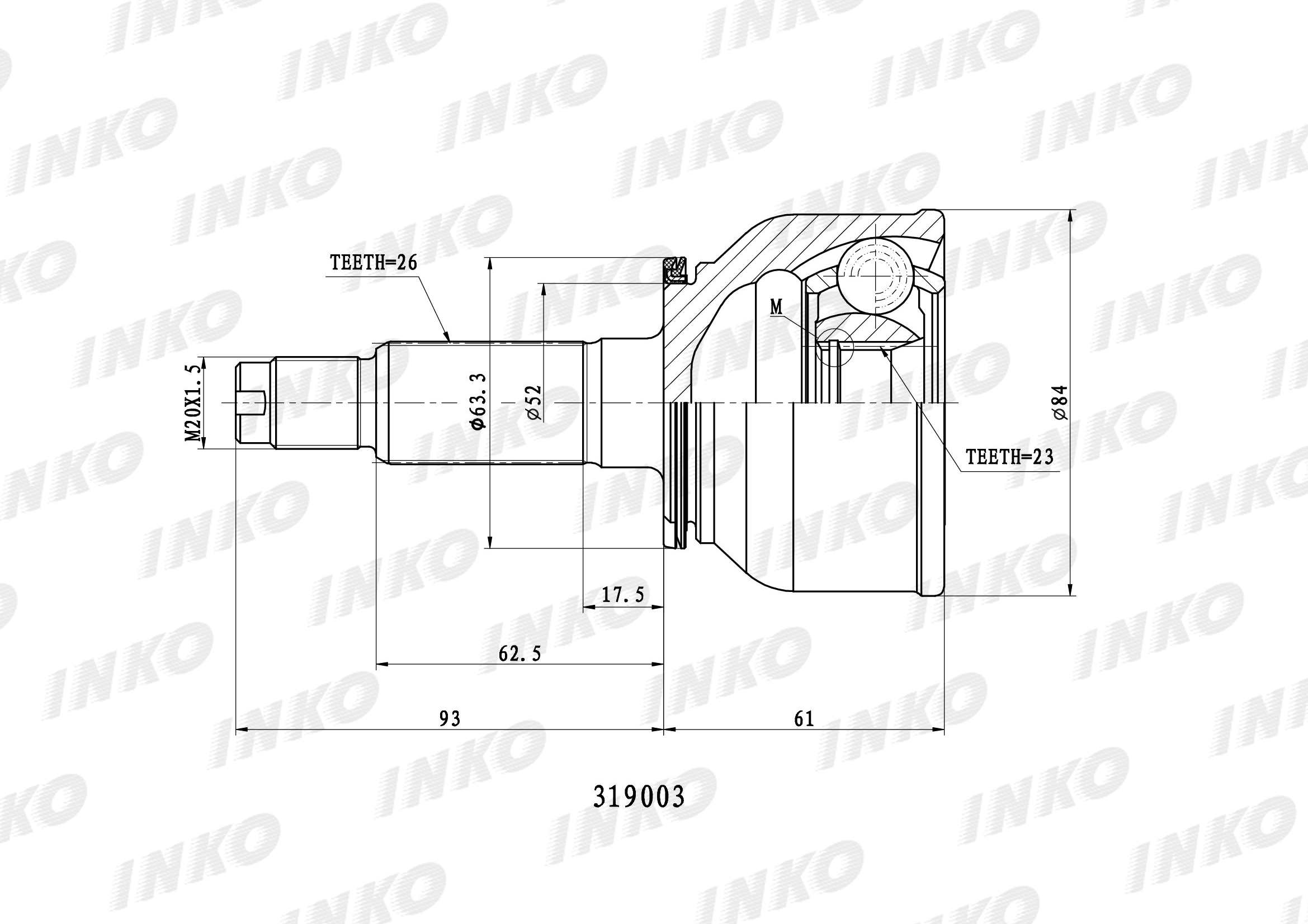 20 26 64. NKN ab1987-2h шрус внешний. Inko 310094 шрус внешний 26/28. Шрус внешний 26/23 Inko 319076. Inko 329187 шрус внешний 24/26.