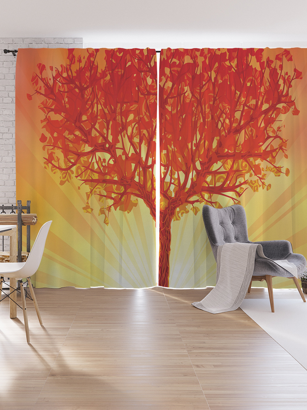Шторы Под Дерево Купить