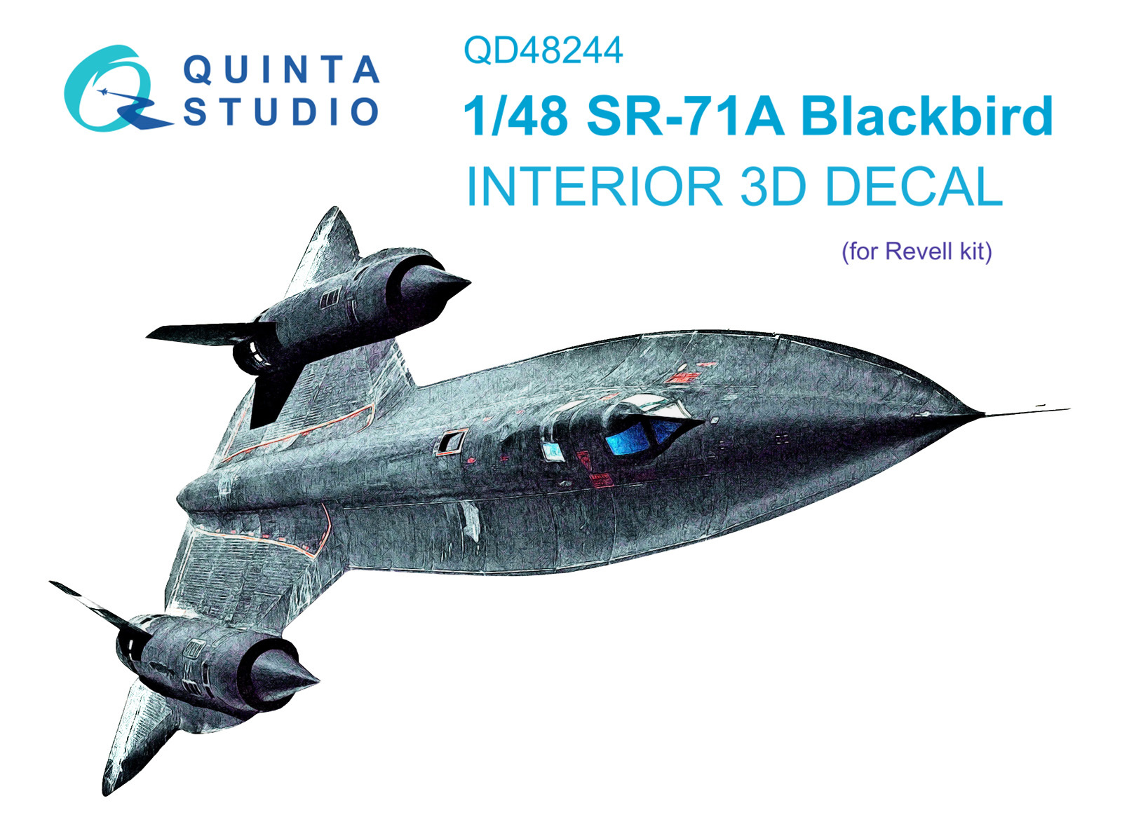 Quinta Studio QD48244 3D Декаль интерьера кабины SR-71A (Revell)