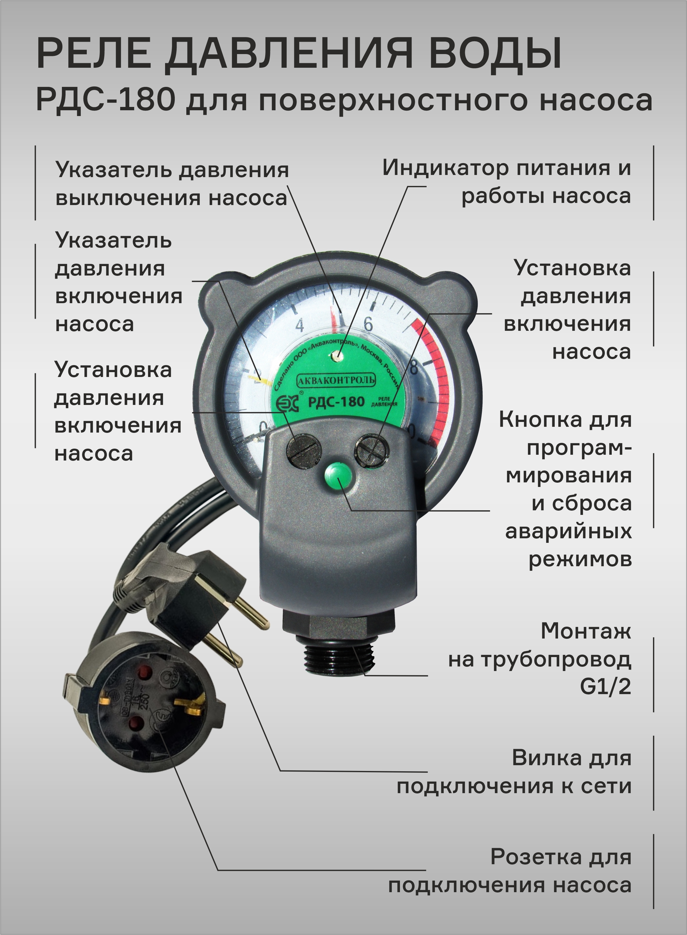 Реле акваконтроль схема подключения