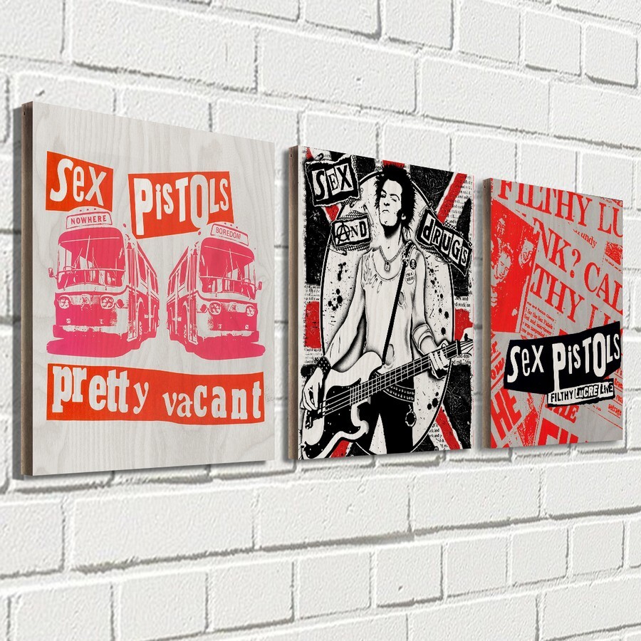 Модульная картина на дереве 66x24 см квадратные музыка Sex Pistols (Секс  Пистолс, Сид Вишес, панк, рок, Джонни Роттен) - 73 - купить по низкой цене  в интернет-магазине OZON (662033134)