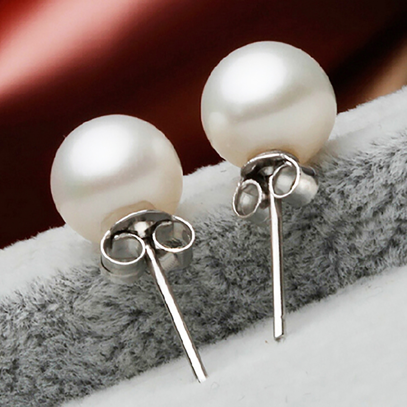 Misaki tcuejoy Cultured Pearl Earrings Joy 3 cm/Silver 925 / серьги