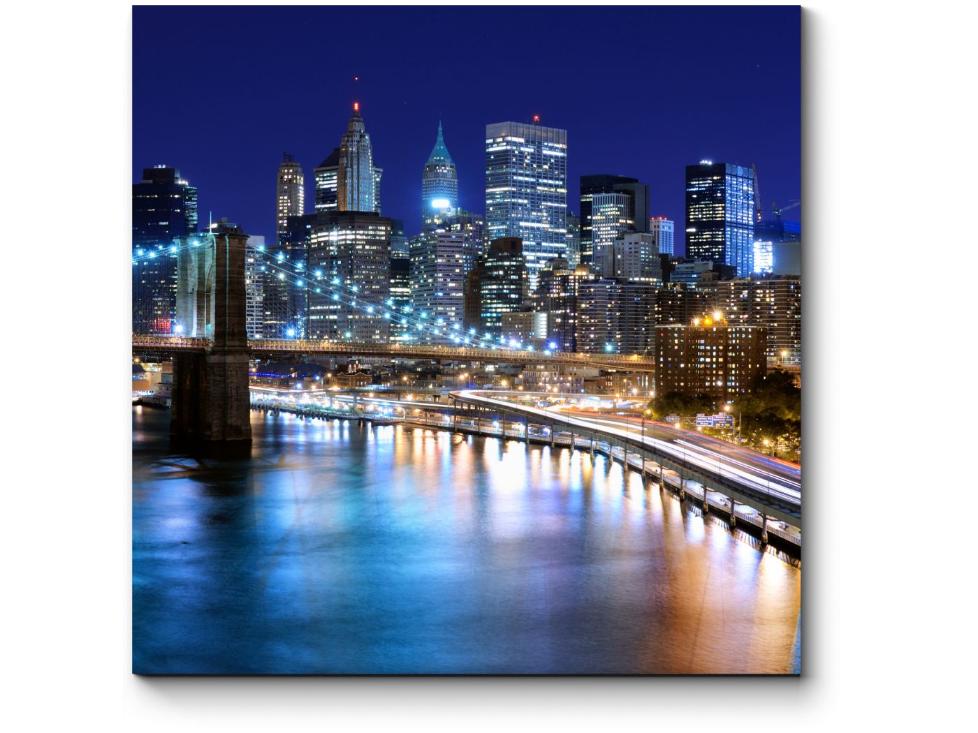 Картина ночной Нью-Йорк