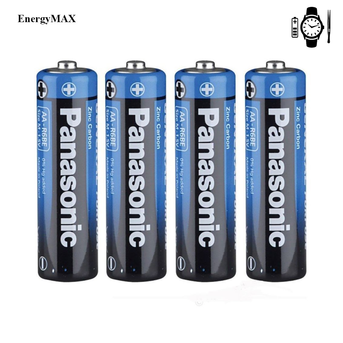 Panasonic Батарейка AA, Солевой тип, 1,5 В, 4 шт