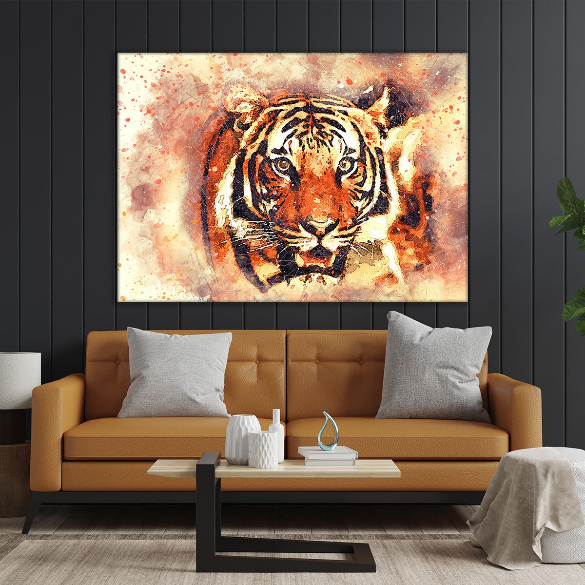 холсте голова