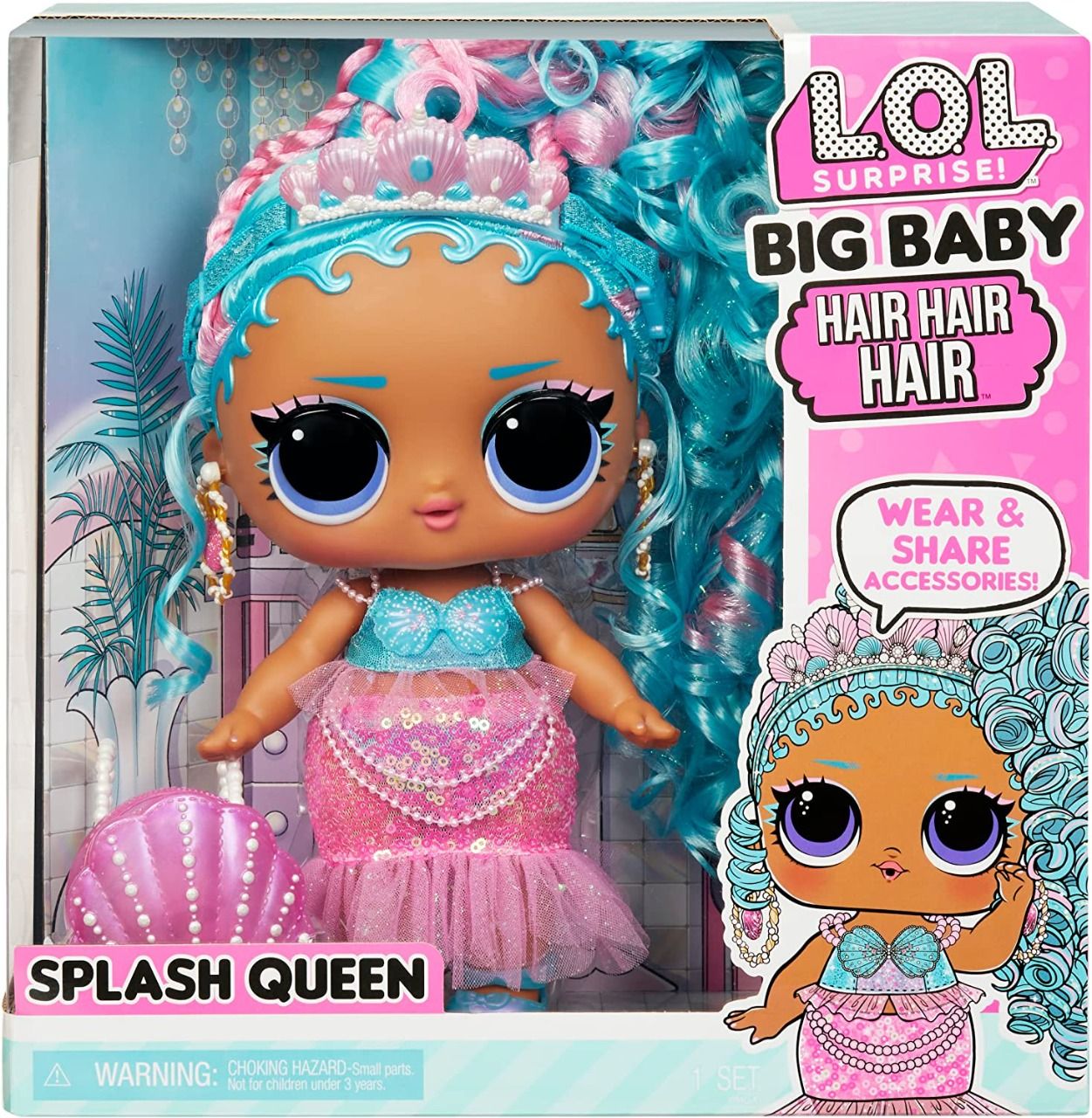 L.O.L. Surprise! Кукла lol big Baby hair Unicorn / Splash